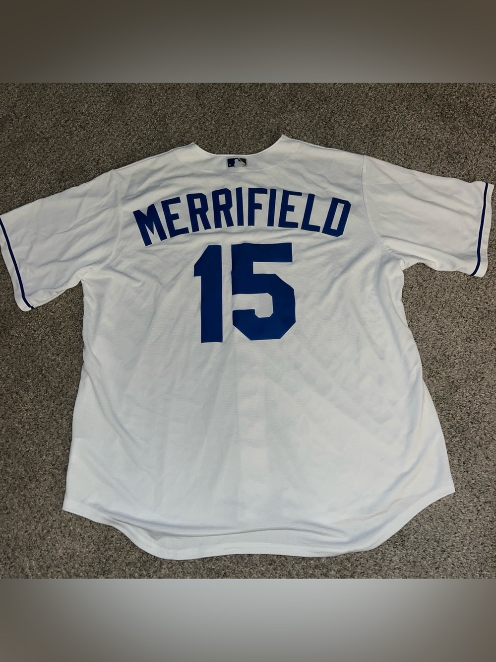 Nike Kansas City Royals Whit Merrifield 15 Jersey Stitched Home White Sz XL NWOT
